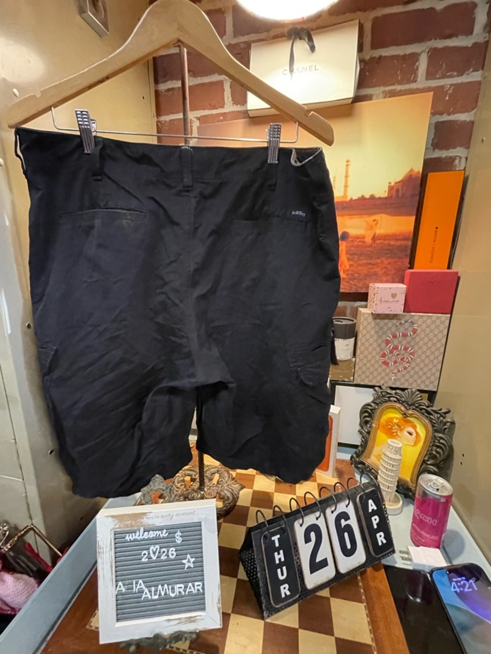 Black cargo shorts Dungarees